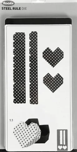 Skæreskabelon - Hjerteboks - Str. 15,2X30,37 CM - Tykkelse 15 MM - 1 Stk