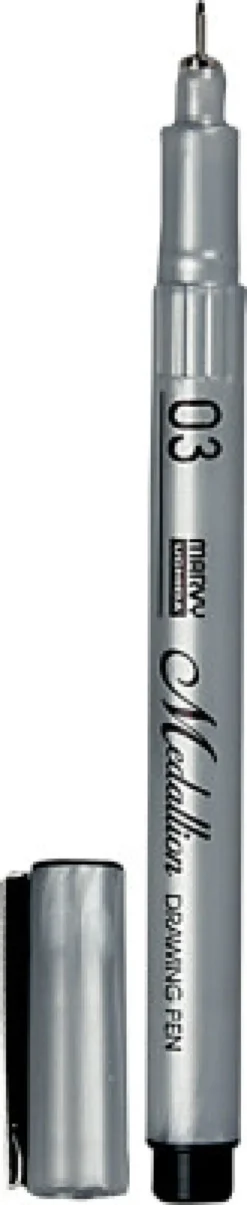 Skrivetusch - Tykkelse 0,3 MM - Sort - 1 Stk