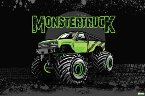 Skriveunderlag - Monster Truck - 60X40 CM