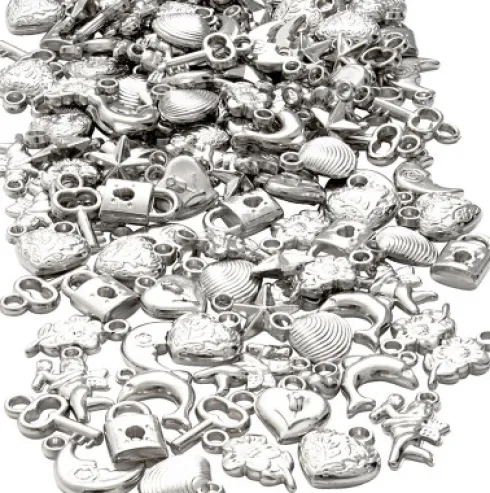 Sølvcharms - Str. 15-20 MM - Hulstr. 3 MM - 80 G
