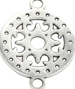 Smykkevedhæng - Ø 14 MM - Hulstr. 1,2 MM - Forsølvet - 5 Stk
