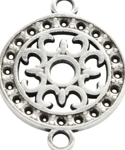 Smykkevedhæng - Ø 14 MM - Hulstr. 1,2 MM - Forsølvet - 5 Stk