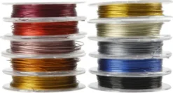 Smykkewire - Tykkelse 0,38 MM - Assorterede Farver - 10X10 M