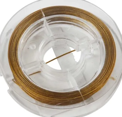 Smykkewire - Tykkelse 0,38 MM - Guld - 10 M