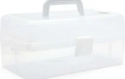 Sortimentskasse Med 2 Hylder - Klar Plast - 31X14,2X17,5 CM
