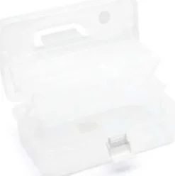 Sortimentskasse Med 2 Hylder - Klar Plast - 31X14,2X17,5 CM