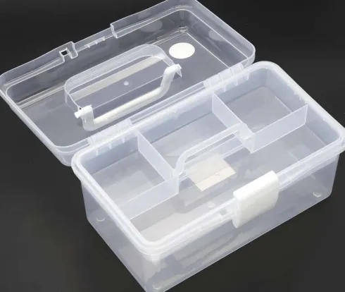 Sortimentskasse Med Indsats - Klar Plast - 25,5X13,5X14,5 CM