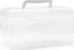 Sortimentskasse Med Indsats - Klar Plast - 25,5X13,5X14,5 CM