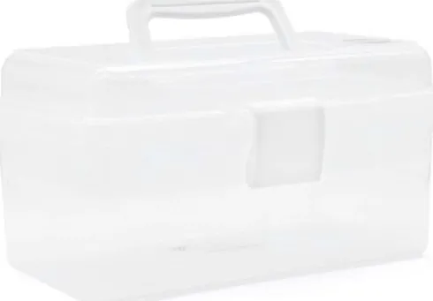 Sortimentskasse Med Indsats - Klar Plast - 25,5X13,5X14,5 CM
