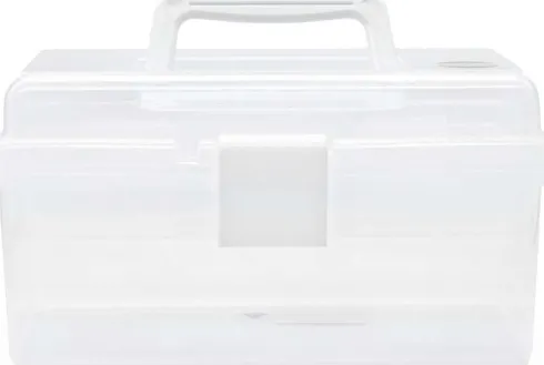 Sortimentskasse Med Indsats - Klar Plast - 25,5X13,5X14,5 CM