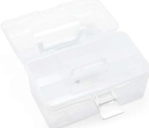 Sortimentskasse Med Indsats - Klar Plast - 25,5X13,5X14,5 CM