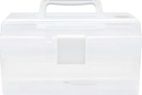 Sortimentskasse Med Indsats - Klar Plast - 25,5X13,5X14,5 CM