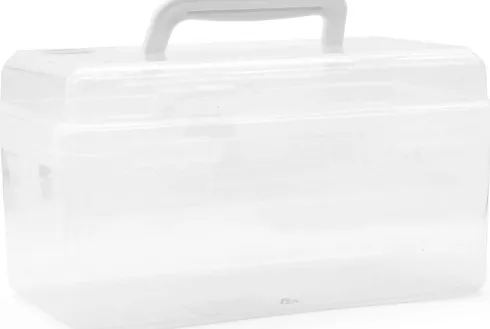 Sortimentskasse Med Indsats - Klar Plast - 25,5X13,5X14,5 CM