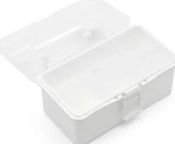 Sortimentskasse Med Indsats - Hvid Og Klar Plast - 20X10X10 CM