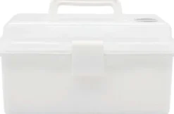 Sortimentskasse Med Indsats - Hvid Og Klar Plast - 20X10X10 CM