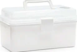 Sortimentskasse Med Indsats - Hvid Og Klar Plast - 20X10X10 CM