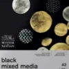 Sort Tegnepapir - A3 - 25 Sider - Mixed Media Black - Winsor & Newton