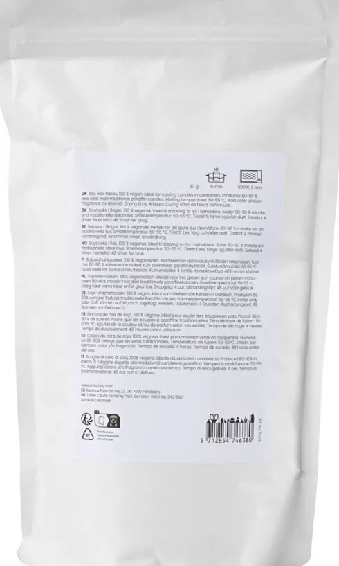 Soyavoks - Til Lys I Beholdere - Creme - 500 G