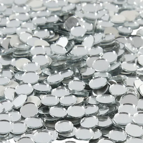 Spejlmosaik - Rund - Ø 10 MM - Tykkelse 2 MM - 500 Stk