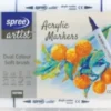 Spree Artist - Acrylic Markers - 12 Dual Colour Soft Brush Farver