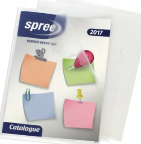 Spree - Chartek Lommer - Plastik - A4 - 0,9 MM - Klar - 50 Stk
