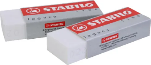 Stabilo Viskelæder - H 1 CM - L 6,3 CM - B 2,3 CM - Hvid - 20 Stk