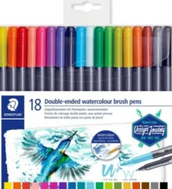 Staedtler - Double-Ended Watercolour Brush Pens - 18 Stk