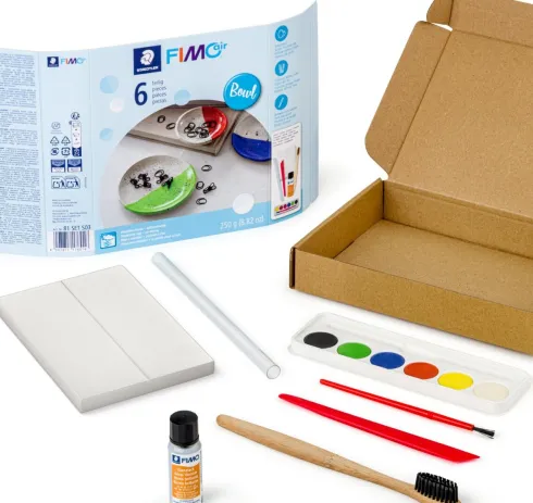Staedtler - Fimo Air - Lufttørrende Ler Sæt - 6 Dele - Skåle