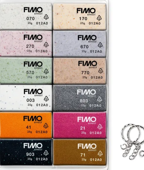Staedtler - Fimo - Effect Ler Til Ovn - 12+2 Farver - Boho