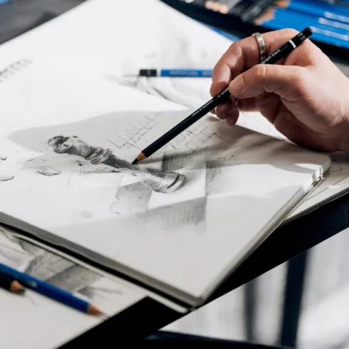 Staedtler - Mars Lumograph Black - 6 Blyanter - Artist Series - Sort