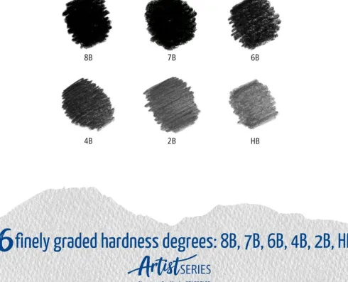 Staedtler - Mars Lumograph Black - 6 Blyanter - Artist Series - Sort