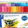 Staedtler - Twin Marker Fibre-Tip Tusser - Flere Farver - 120 Stk
