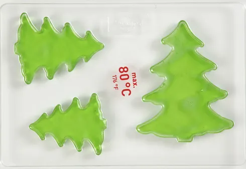 Støbeform - Grantræ - H 6+8+10 CM - D 9 MM - Str. 14,9X22 CM - 1 Stk