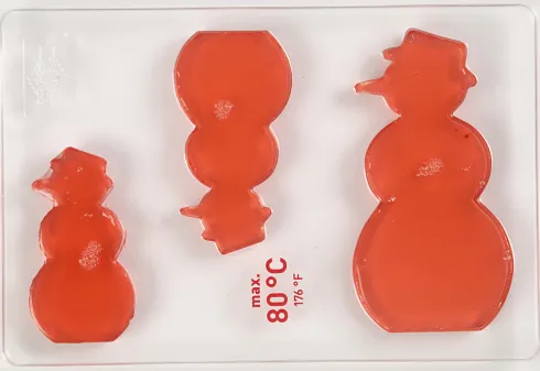 Støbeform - Snemand - H 6+8+10 CM - D 9 MM - Str. 14,9X22 CM - 1 Stk