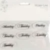 Stempelmotiver Ugedage Ca. 22X45Mm 7Stk. - Hobby Line