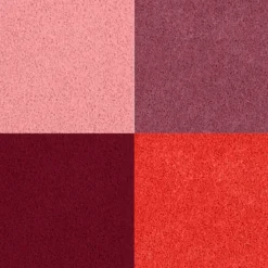 Stempelpude - H 2 CM - Str. 3,5X3,5 CM - Fersken - Pink - Lys Rosa - Mørk Rosa - 4 Stk