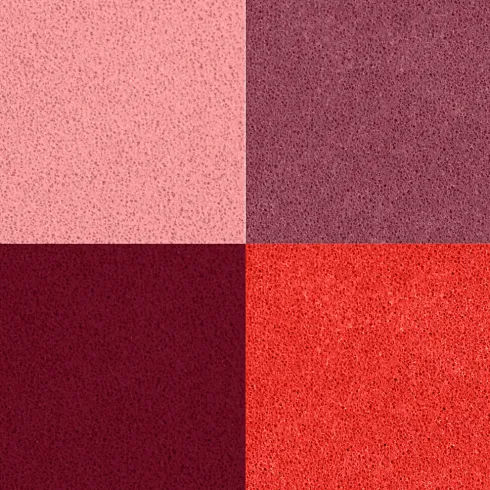 Stempelpude - H 2 CM - Str. 3,5X3,5 CM - Fersken - Pink - Lys Rosa - Mørk Rosa - 4 Stk