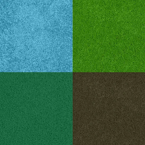 Stempelpude - H 2 CM - Str. 3,5X3,5 CM - Grøn - Lys Grøn - Oliven - Aqua - 4 Stk