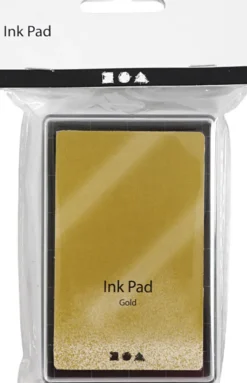 Stempelpude - H 2 CM - Str. 9X6 CM - Guld - 1 Stk