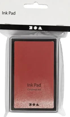 Stempelpude - H 2 CM - Str. 9X6 CM - Julerød - 1 Stk