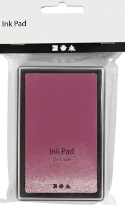 Stempelpude - H 2 CM - Str. 9X6 CM - Mørk Rosa - 1 Stk