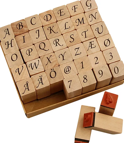 Stempelsæt - H 30 MM - Str. 13X13 MM - 42 Assorterede