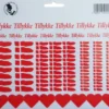Stickers A5 144 Assorterede Flag - Hjerter Med M - Scanseason