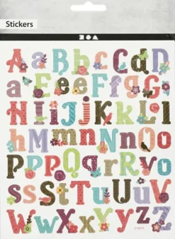 Stickers - Alfabet - Ark 15X16,5 CM - 1 Ark