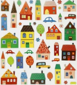 Stickers - Byliv - Ark 15X16,5 CM - 1 Ark