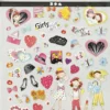 Stickers - Pigetid - Ark 15X16,5 CM - 1 Ark