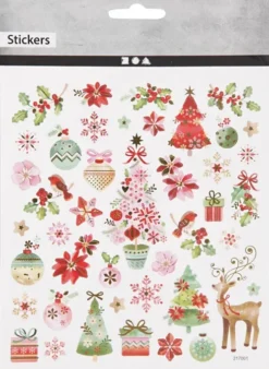 Stickers - Romantisk Jul - Ark 15X16,5 CM - 1 Ark