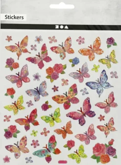 Stickers - Sommerfugle - Ark 15X16,5 CM - 1 Ark