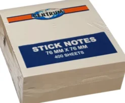 Sticknotes 75 X 75 MM - 400 Ark - Pastelgul - Centrum