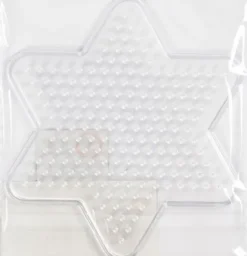 Stjerne Perleplade - Medium - Ø 10 CM - Klar